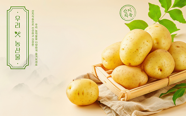 PSD 식물 템플릿 음식 농업 채소 자연 식탁 감자 한국 요리 농작물 제철음식 이미지템플릿 산업 아시아 탁자 생태계 제철 파일형식