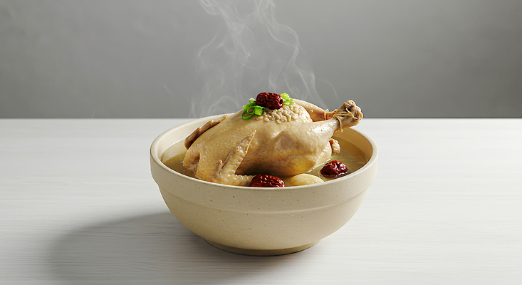 JPG 편집이미지 전통 한식 음식 따뜻함 건강 사람없음 여름 닭고기 한의학 인삼 대추 레시피 국물 삼계탕 백숙 편집실사 AI포토 AI콘텐츠 계절 의학 육류 삼 CG 보양식 파일형식