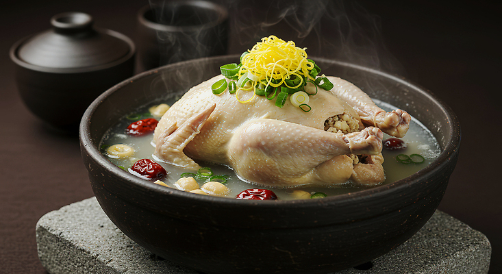 JPG 편집이미지 한식 재료 요리 사람없음 식사 닭고기 한약재 뜨거움 부드러움 보양식 국물 삼계탕 건강식 치유 맛있는 편집실사 AI포토 AI콘텐츠 음식 육류 약재 감각 CG 몸보신 파일형식