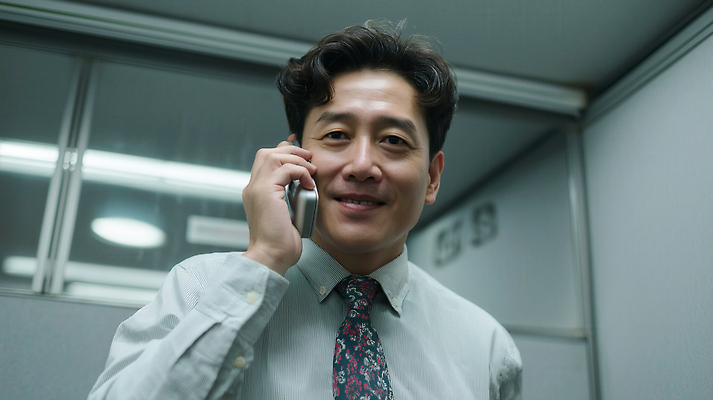 JPG 편집이미지 남자 중년 비즈니스 직장 표정 미소 사람 일상 공간 자신감 엘리베이터 통화 의료성형뷰티 편집실사 AI인물포토 AI콘텐츠 감정 회사 모션 성인 라이프 CG 파일형식 AI포토