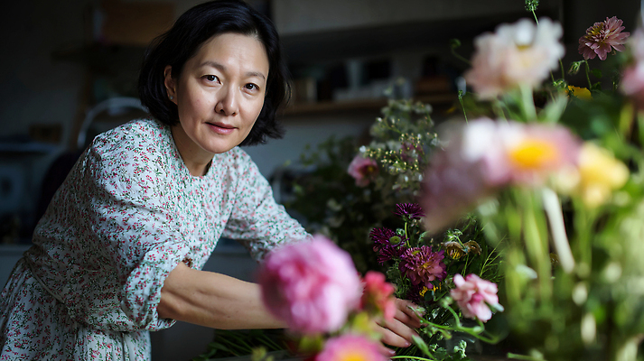 JPG 편집이미지 여자 꽃 중년 자연 취미 일상 작업 집중 정리 부드러움 뷰티풀 색감 창의력 플로리스트 의료성형뷰티 차분 편집실사 AI인물포토 AI콘텐츠 식물 직업 컨셉 사람 성인 라이프 감각 CG 생태계 파일형식 AI포토