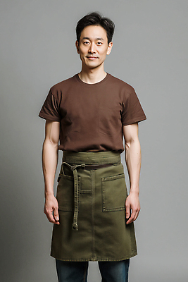 JPG 편집이미지 남자 중년 백그라운드 티셔츠 요리 앞모습 주방 요리사 앞치마 작업 전문직 의료성형뷰티 다이나믹 세련 차분 편집실사 AI인물포토 AI콘텐츠 직업 뷰포인트 컨셉 셔츠 사람 성인 CG 파일형식 AI포토