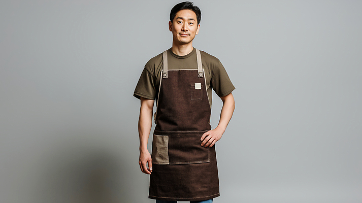 JPG 편집이미지 직업 패션 남자 중년 포즈 백그라운드 요리 미소 캐주얼 요리사 앞치마 자신감 남성복 오브젝트 의료성형뷰티 스타일 편집실사 AI인물포토 AI콘텐츠 옷 감정 표정 사람 성인 CG 파일형식 AI포토