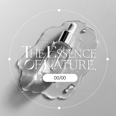 템플릿 디자인 백그라운드 자연 뷰티 화장품 물방울 투명 상품 피부관리 스킨케어 보습 에센스 이미지템플릿 AI파일 생태계 파일형식 벡터