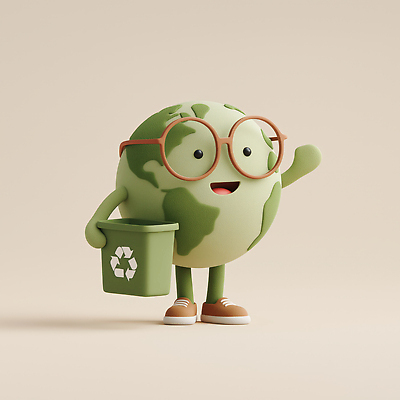JPG 편집이미지 캐릭터 교육 지구 모션 웃음 환경 재활용 보호 만화 오브젝트 친환경 지구의날 편집3D AI컴퓨터그래픽 AI콘텐츠 기념일 컨셉 표정 3D 파일형식
