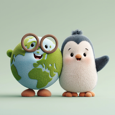 JPG 편집이미지 캐릭터 디자인 행복 지구 컬러 자연 표정 사랑 친구 세계 귀여움 그림 펭귄 부드러움 애니메이션 편집3D AI컴퓨터그래픽 AI콘텐츠 감정 컨셉 관계 조류 3D 감각 생태계 파일형식