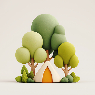 JPG 모양 나무 식물 편집이미지 디자인 예술 컬러 자연 아웃도어 텐트 풍경 초원 조형물 캠핑 조경 편집3D AI컴퓨터그래픽 AI콘텐츠 레저 캠핑도구 미술 3D 생태계 파일형식
