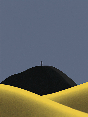 JPG 기독교 종교 모래 십자가 일러스트 자연 하늘 산 풍경 평화 고요 사막 땅 모래언덕 조화 기념물 뷰티풀 국내일러스트 AI일러스트 AI콘텐츠 컨셉 언덕 생태계 파일형식