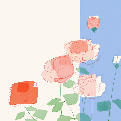 JPG 모양 식물 디자인 꽃 예술 컬러 백그라운드 일러스트 자연 풍경 장미 정원 감성 드로잉 파스텔 조화 뷰티풀 국내일러스트 AI일러스트 AI콘텐츠 컨셉 학용품 미술 생태계 파일형식