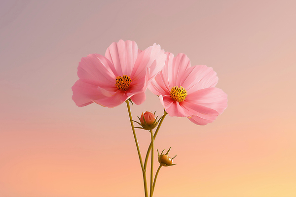 JPG 식물 편집이미지 계절 꽃 분홍색 컬러 자연 하늘 생명 정원 저녁 코스모스 원예 봉우리 화단 뷰티풀 편집3D AI포토 AI콘텐츠 취미 3D 야간 생태계 파일형식