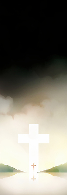 JPG 기독교 종교 십자가 일러스트 자연 하늘 그림자 풍경 빛 평화 믿음 희망 고요 새벽 안개 신비 명상 감동 신성 조화 국내일러스트 AI일러스트 AI콘텐츠 자연요소 감정 컨셉 날씨 생태계 파일형식