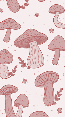 JPG 식물 디자인 예술 컬러 백그라운드 패턴 일러스트 자연 수채화 그래픽 버섯 그림 생태계 심플 국내일러스트 AI일러스트 AI콘텐츠 무늬 파일형식