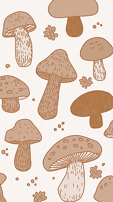 JPG 모양 식물 디자인 컬러 패턴 일러스트 자연 그래픽 장식 인테리어 버섯 배열 그림 유기농 생태계 질감 창의성 스타일 국내일러스트 AI일러스트 AI콘텐츠 웰빙 무늬 파일형식