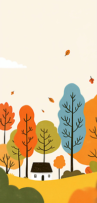 JPG 나무 컬러 낙엽 일러스트 자연 하늘 바람 따뜻함 풍경 고요 산책로 가을 분위기 숲 뷰티풀 국내일러스트 AI일러스트 AI콘텐츠 자연요소 식물 계절 길 컨셉 잎 날씨 생태계 파일형식