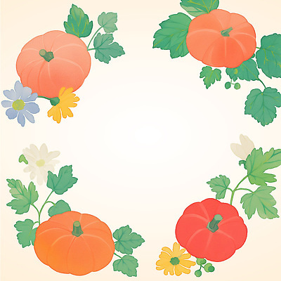 PSD 식물 디자인 계절 꽃 예술 컬러 백그라운드 일러스트 자연 생명 호박 그래픽 장식 주황색 가을 원형 화사함 파스텔 국내일러스트 도형 컨셉 채소 학용품 생태계 파일형식