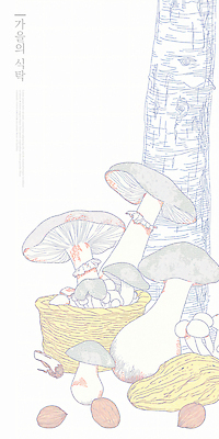 PSD 나무 식물 농업 일러스트 자연 생명 생물 환경 버섯 탐험 가을 숲 수집 생태계 조화 자원 국내일러스트 계절 산업 파일형식