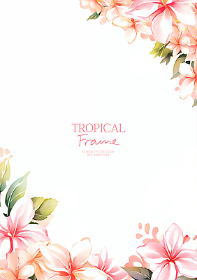 PSD 디자인 꽃 컬러 백그라운드 패턴 일러스트 자연 열대 장식 공백 테두리 화사함 뷰티풀 국내일러스트 식물 컨셉 무늬 생태계 파일형식