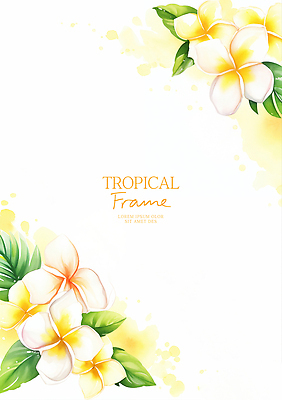 PSD 식물 디자인 꽃 컬러 백그라운드 일러스트 자연 열대 수채화 장식 여름 흰색 편안함 테두리 화사함 뷰티풀 국내일러스트 계절 컨셉 감각 생태계 파일형식