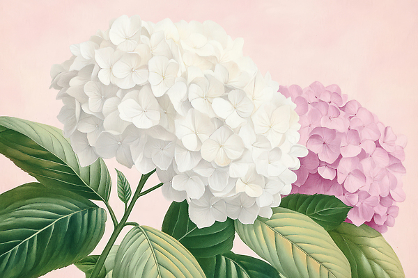 JPG 모양 식물 꽃 화초 예술 분홍색 컬러 잎 일러스트 자연 생명 장식 정원 흰색 조화 뷰티풀 국내일러스트 AI일러스트 AI콘텐츠 생태계 파일형식