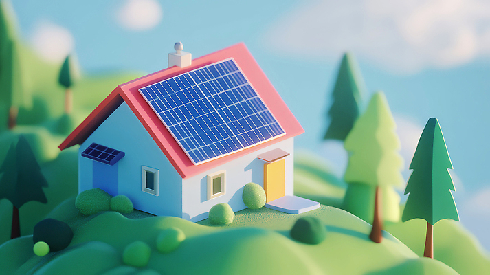 JPG 나무 편집이미지 자연 주택 풍경 초록색 모형 평화 에너지 언덕 친환경 태양에너지 3DTV 설치 편집3D AI컴퓨터그래픽 AI콘텐츠 에너지의날 식물 기념일 컬러 컨셉 건물 3D 환경 텔레비전 그린에너지 생태계 파일형식