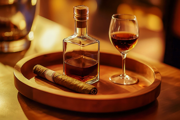 JPG 편집이미지 조명 잔 주류 담배 레스토랑 바 고급 저녁 나무쟁반 사교 편집실사 AI포토 AI콘텐츠 식기 음료 컨셉 쟁반 목재 식당 야간 CG 파일형식