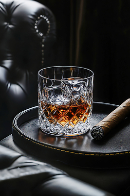 JPG 편집이미지 디자인 여유 음료 휴식 담배 취미 바 고급 조화 가죽소파 위스키 편집실사 AI포토 AI콘텐츠 감정 컨셉 주류 소파 CG 파일형식