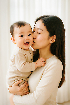JPG 편집이미지 행복 가족 포옹 엄마 조명 키스 실내 사랑 웃음 기쁨 아기 부드러움 순간 의료성형뷰티 유대감 편집실사 AI인물포토 AI콘텐츠 감정 관계 안기 표정 사람 내부 감각 CG 애정표현 파일형식 AI포토