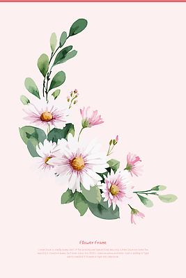 식물 디자인 꽃 예술 컬러 백그라운드 잎 일러스트 자연 수채화 프레임 미술 장식 심플 감성 조화 뷰티풀 국내일러스트 AI파일 컨셉 문화예술 생태계 파일형식 벡터