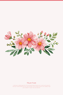 식물 디자인 꽃 분홍색 백그라운드 잎 일러스트 장신구 자연 수채화 장식 화환 하트 화려 그림 화사함 뷰티풀 국내일러스트 AI파일 모양 컬러 컨셉 생태계 파일형식 벡터