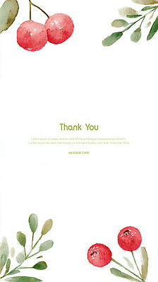 PSD 편집이미지 디자인 컬러 백그라운드 잎 수채화 따뜻함 그래픽 장식 표현 체리 메시지 그림 감사 스타일 이미지편집 카드프레임 식물 감정 과일 프레임 파일형식