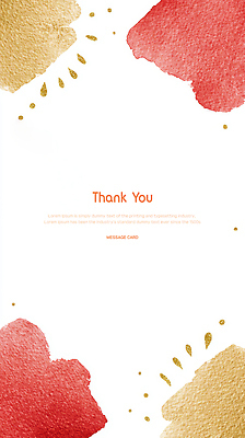 PSD 편집이미지 디자인 예술 수채화 이벤트 장식 빨간색 물감 금색 축하 메시지 감사 뷰티풀 스타일 이미지편집 카드프레임 감정 컬러 컨셉 프레임 미술도구 파일형식