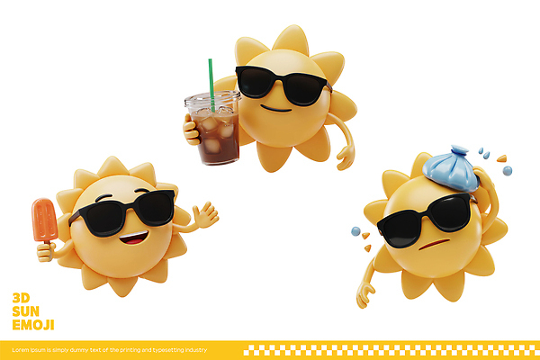 PSD 편집이미지 캐릭터 디자인 음료 컬러 모션 표정 그래픽 여름 선글라스 태양 3D 즐거움 애니메이션 이모지 편집3D 자연요소 계절 감정 안경 디지털합성 파일형식