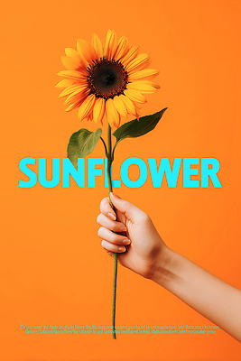 PSD 식물 편집이미지 손 꽃 백그라운드 자연 생명 해바라기 여름 주황색 비교 화사함 조화 뷰티풀 생동감 의료성형뷰티 이미지편집 계절 컬러 컨셉 신체부위 생태계 파일형식