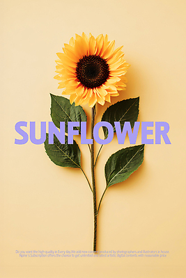 PSD 식물 편집이미지 디자인 꽃 예술 백그라운드 잎 자연 해바라기 노란색 오브젝트 조화 뷰티풀 색감 생동감 이미지편집 컬러 생태계 파일형식