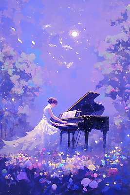 JPG 드레스 꽃 예술 음악 꽃밭 연주 일러스트 자연 하늘 풍경 소녀 초원 꿈 용수철 물방울 피아노 저녁 만화 감성 뷰티풀 국내일러스트 AI일러스트 AI콘텐츠 식물 옷 여자 어린이 컨셉 문화예술 건반악기 야간 생태계 파일형식