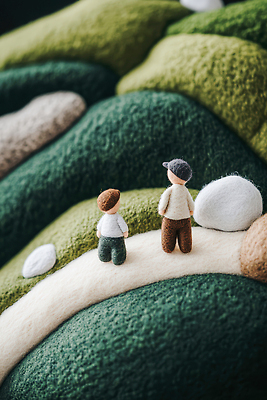 JPG 편집이미지 전통 인형 자연 풍경 야외 파란색 모형 감상 바위 공예 언덕 작품 수공예 장인정신 편집실사 AI포토 AI콘텐츠 컬러 미술 취미 돌_바위 CG 생태계 장인 파일형식