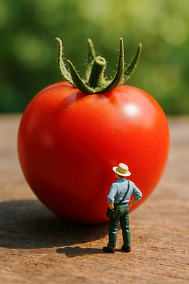 JPG 편집이미지 백그라운드 농업 토마토 채소 자연 농작물 햇빛 정원 수확 농부 크기 원예 원예사 편집실사 AI포토 AI콘텐츠 직업 산업 취미 태양 CG 생태계 파일형식