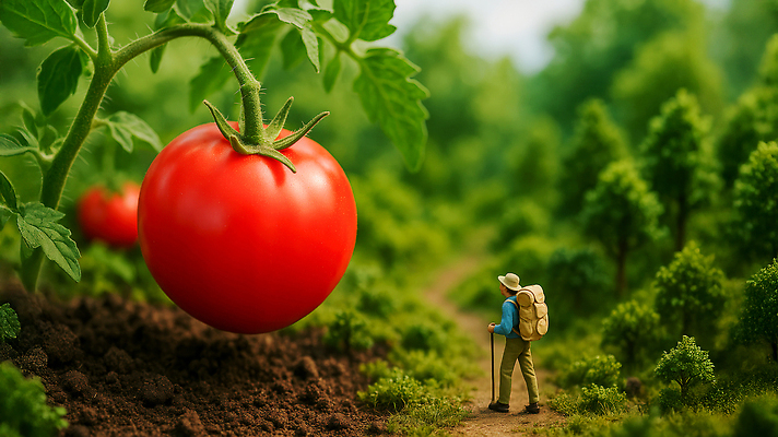 JPG 식물 편집이미지 남자 농업 토마토 채소 자연 산 건강 풍경 일상 산책 트래킹 탐험 숲 생태계 편집실사 AI포토 AI콘텐츠 산업 레저 휴식 사람 라이프 CG 파일형식