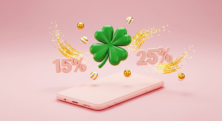 JPG 편집이미지 디자인 컬러 이벤트 그래픽 장식 스마트폰 유행 3D 세일 클로버 오브젝트 생동감 스타일 프로모션 편집3D AI컴퓨터그래픽 AI콘텐츠 핸드폰 스마트기기 디지털합성 파일형식