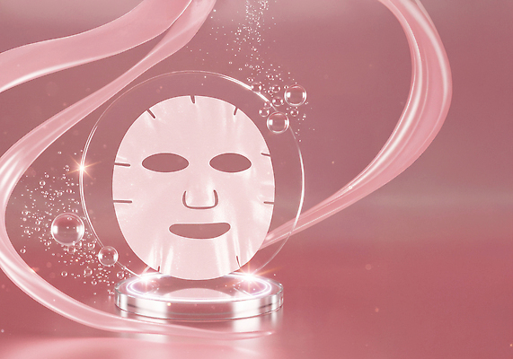 JPG 편집이미지 디자인 얼굴 분홍색 백그라운드 관리 장식 뷰티 화장품 거품 촉촉함 상품 편안함 피부 스킨케어 편집실사 AI컴퓨터그래픽 AI콘텐츠 컬러 신체부위 젖음 감각 CG 파일형식