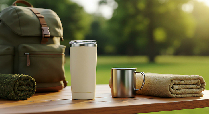 JPG 편집이미지 공원 자연 탁자 휴식 햇빛 야외활동 평화 캠핑 편안함 담요 준비 등산가방 텀블러 편집실사 AI포토 AI콘텐츠 공공시설 가구 컨셉 가방 레저 컵 태양 감각 CG 생태계 파일형식