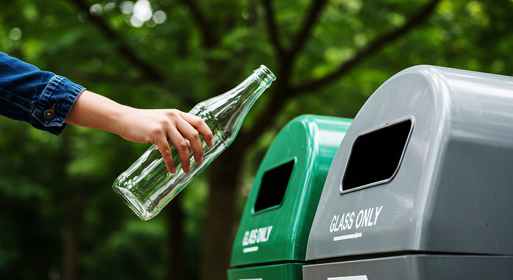 JPG 편집이미지 자연 유리병 한손 자연보호 재활용 쓰레기통 친환경 에너지절약 자원절약 의료성형뷰티 편집실사 AI인물포토 AI콘텐츠 손 병_용기 환경 에너지 절약 보호 CG 생태계 파일형식 AI포토