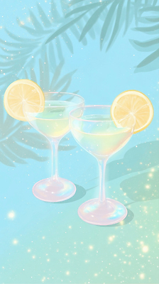 JPG 디자인 감정 여유 음료 일러스트 자연 잔 해변 여름 파란색 반짝임 소리 레몬 상큼 색감 색채 트로피컬아트 미니멀 청량 국내일러스트 AI일러스트 AI콘텐츠 식기 계절 바다 컬러 과일 모션 그림 생태계 파일형식