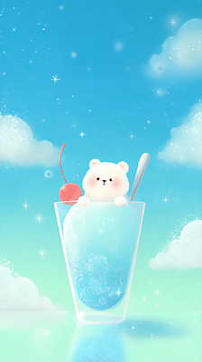 JPG 구름 음료 과일 일러스트 하늘 아이스크림 디저트 풍경 컵 여름 맑음 얼음 곰인형 카페 체리 즐거움 상큼 색감 국내일러스트 AI일러스트 AI콘텐츠 자연요소 식기 계절 감정 음식 인형 날씨 상점 파일형식