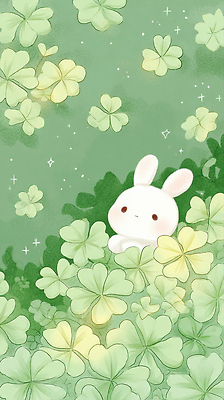 JPG 식물 동물 백그라운드 일러스트 자연 페인팅 동화 이끼 초원 초록색 귀여움 고요 흰색 토끼 클로버 숲 만화 오브젝트 뷰티풀 아기자기 국내일러스트 AI일러스트 AI콘텐츠 컬러 컨셉 포유류 반려동물 생태계 파일형식