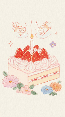 JPG 기념일 꽃 행복 예술 일러스트 촛불 딸기 디저트 사랑 장식 귀여움 케이크 고양이 생일 달콤 크림 그림 애니메이션 색감 국내일러스트 AI일러스트 AI콘텐츠 식물 감정 음식 컨셉 과일 초 포유류 이벤트 반려동물 맛 파일형식