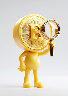 JPG 편집이미지 캐릭터 디자인 상징 조형물 귀여움 디지털 금색 관찰 모던 투자 확대경 관심 가상화폐 편집실사 AI컴퓨터그래픽 AI콘텐츠 컬러 컨셉 돈 비즈니스 모션 미술 CG 파일형식