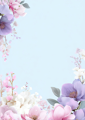 JPG 모양 디자인 꽃 감정 컬러 백그라운드 일러스트 자연 장식 파란색 봄 화려 분위기 부드러움 화사함 뷰티풀 생동감 세련 국내일러스트 AI일러스트 AI콘텐츠 식물 계절 컨셉 감각 생태계 파일형식