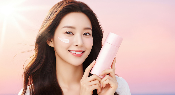 JPG 편집이미지 여자 분홍색 안내 건강 미소 뷰티 촉촉함 상품 심볼 피부 스킨케어 뷰티풀 청순 의료성형뷰티 편집실사 AI인물포토 AI콘텐츠 컬러 컨셉 표정 사람 신체부위 젖음 CG 파일형식 AI포토