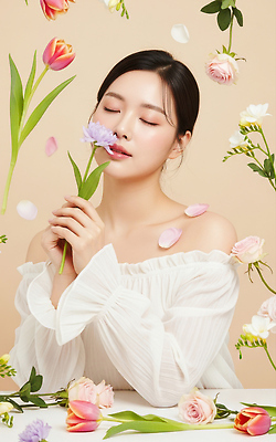 JPG 모델 편집이미지 여자 패션 꽃 겨울 자연 스튜디오 표정 뷰티 촬영 봄 화사함 감성 뷰티풀 의료성형뷰티 편집실사 AI인물포토 AI콘텐츠 식물 계절 컨셉 사람 CG 생태계 파일형식 AI포토